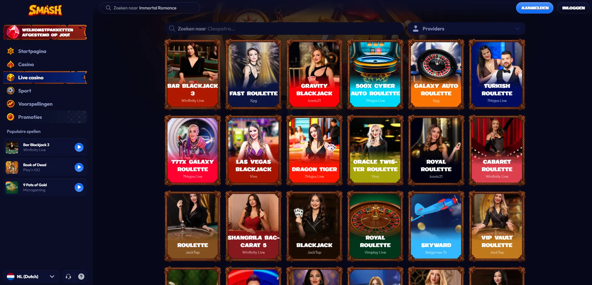 Smash Casino Spellen